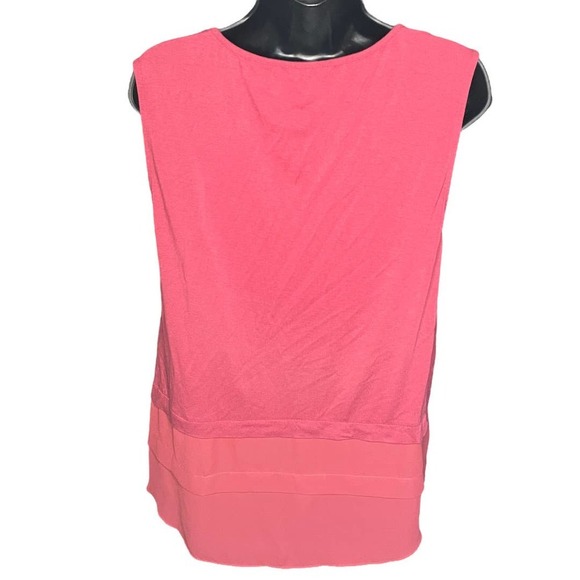 Vince Camuto Pink Viscose Layered Tank Size XL - Picture 4 of 8